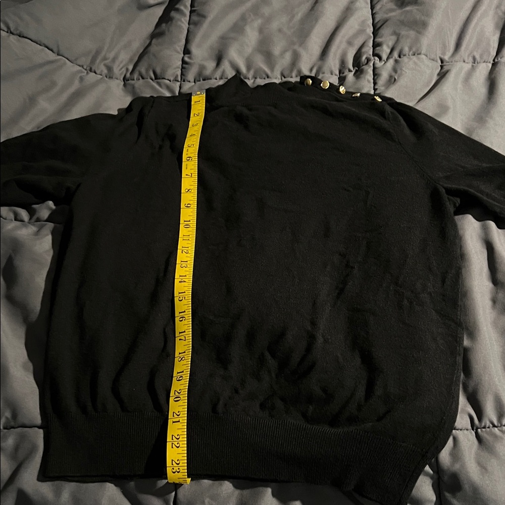 Ann Taylor NWT Black Sweater with Button Detail size Large